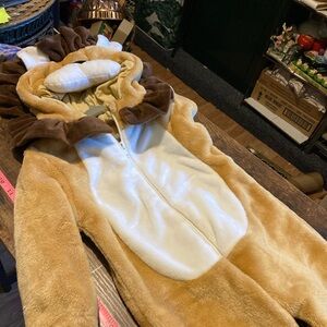 Cuddle Cub lion one piece romper hooded fleece jumper for baby